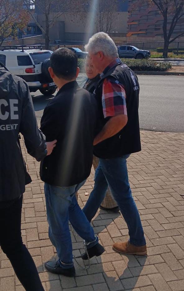 Chinese Fugitive, 57, Nabbed by Interpol in Johannesburg Over Fraud Charges in China. Image: SAPS shared via X @SAPoliceService.