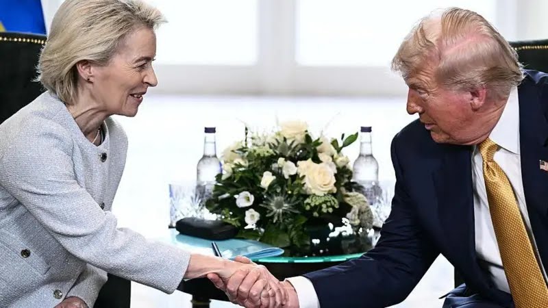 U.S. President and European Commission President Announced Major Trade Agreements 1 U.S. and EU Seal Major Trade Deal in Scotland, Featuring Tariffs and $1.35 Trillion in Investments.
