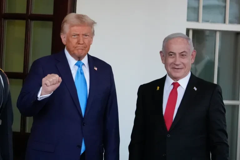 Israel's Prime minister Netanyahu meets with US President Trump to talk about Gaza ceasefire.
