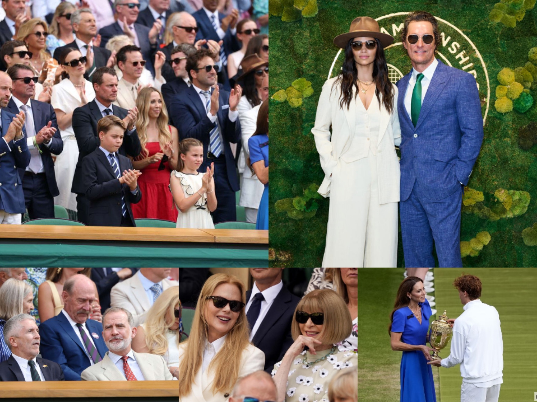 To watch the final match between Jannik Sinner and Carlos Alcaraz, royalty, celebrities, and high-profile guests flocked to the Royal Box, the most opulent seating location at Centre Court.