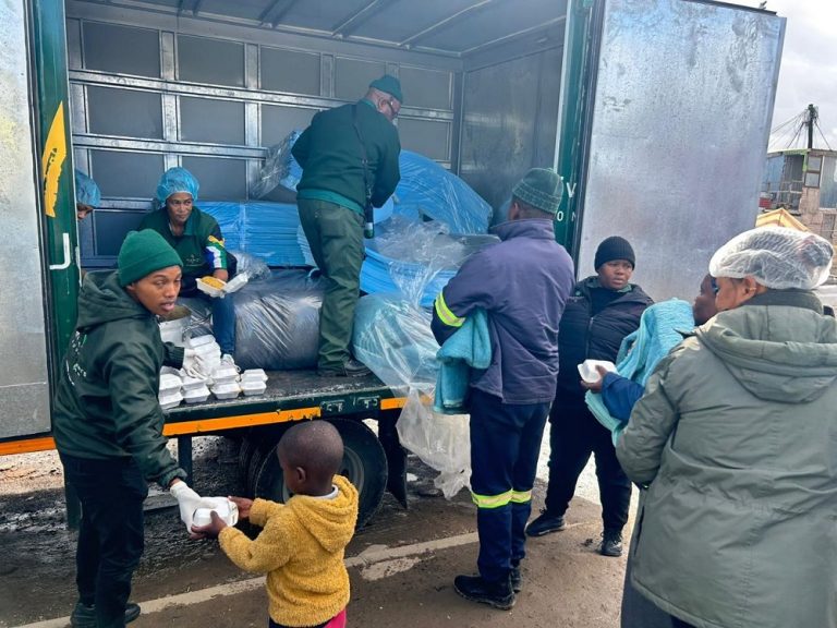 Gift of the Givers distributing essential aid to flood-affected residents in Saldanha.