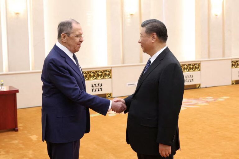Russian Foreign Minister Sergei Lavrov meets Chinese President Xi Jinping in Beijing, as China reaffirms its backing for Moscow following Trump’s ultimatum on Ukraine. Image: Xinhua News Agency.