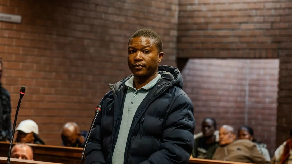 Mduduzi Mnisi appears at the Roodepoort Magistrate’s Court on 2 July 2025, charged with the murder of 14-year-old Likhona Fose. Image: Sphamandla Dlamini/EWN.