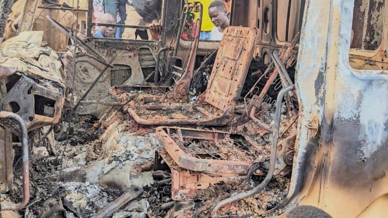 Islamic State-linked militants kill over 43 worshippers during an overnight prayer service in the eastern Democratic Republic of Congo. Image: AP/Olivier Okande/UGC.