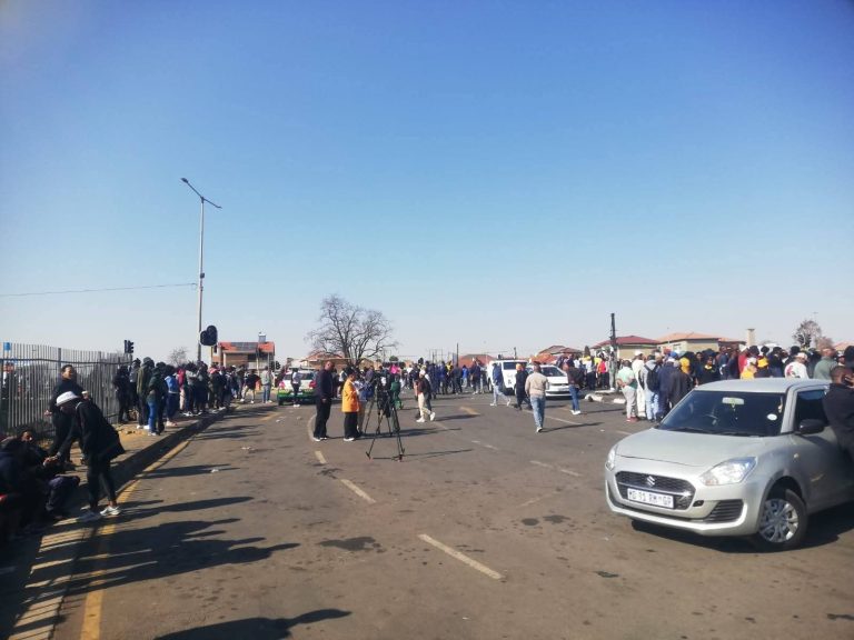 Community members outside Maponya Mall