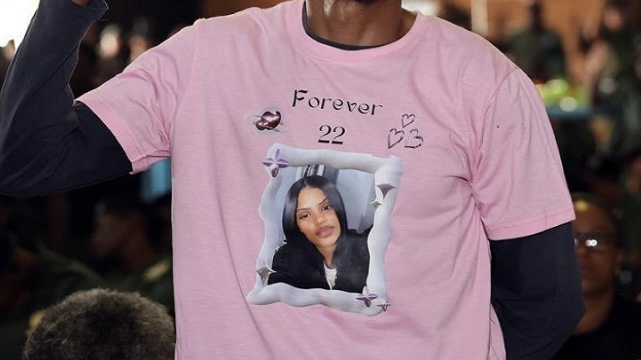 mourner wearing a shirt