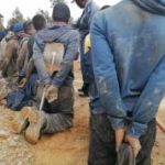 Picture of arrested illegal miners, popularly known as zama-zamas, during a takedown operation in Krugersdorp and Randfontein, 2023. Image: Hawks via IOL.