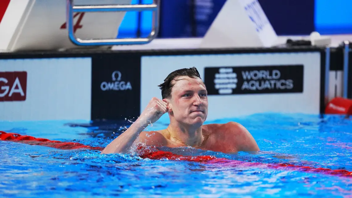 Pieter Coetzé bounced back from a shaky start to storm into the 200m backstroke final with an African record. Image Source: World Aquatics