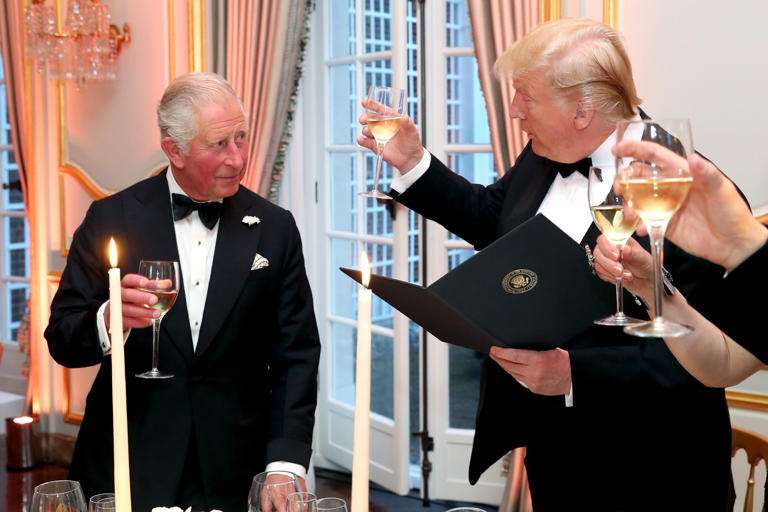 King Charles and Donald Trump at his last taxpayer-funded visit