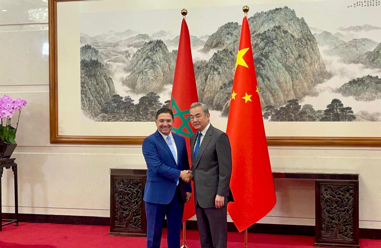 Moroccan Foreign Minister Nasser Bourita and Chine Foreign Minister Wang Yi