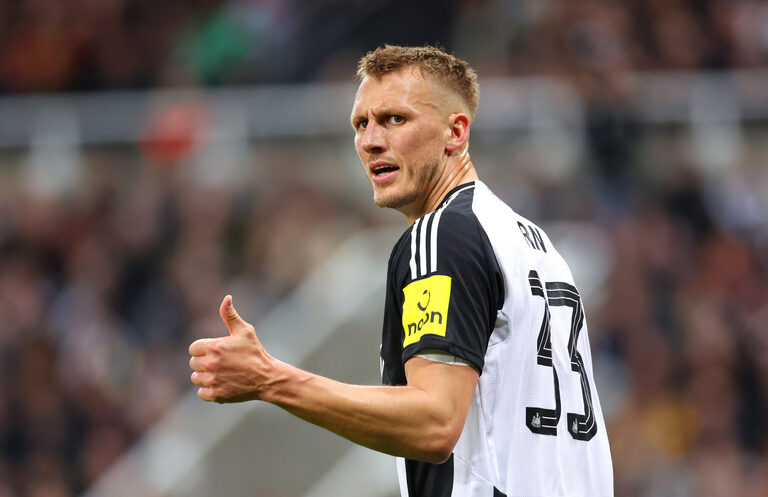 Dan Burn playing at Newcastle United