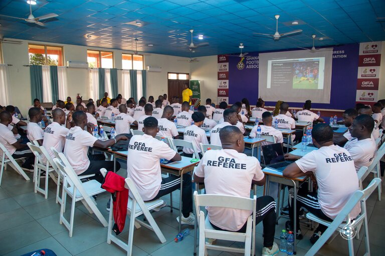 GPL referees attending a workshop.