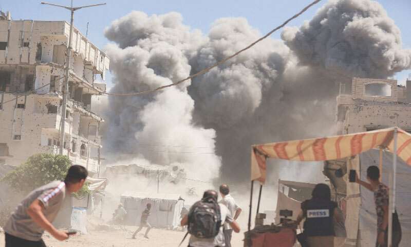 Israeli Forces carrying out Gaza Offensive operations