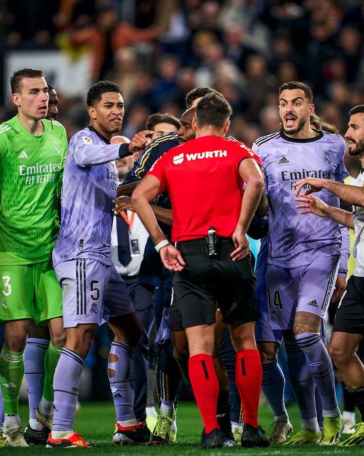Jorge Visquez giving Real Madrid Forward a red card, which was later cleared by CTA.