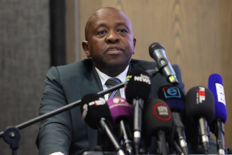 Madlanga Inquiry: Chairperson of the commission, former acting deputy chief justice Mbuyiseli Madlanga speaks to the media as preparations continue for the upcoming public hearings.