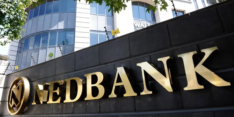 Nedbank sexual harassment case: A photo of the Nedbank building showing the bank's logo prominently displayed.