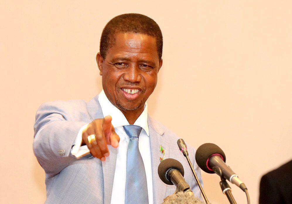 Former Zambian President Edgar Lungu: Image: Twitter/Edgar Chagwa Lungu