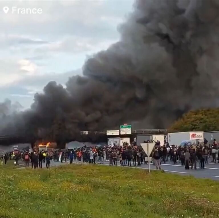 Chaos erupts across France as thousands of protesters flood the streets, clashing with police and rioting in opposition to the government’s economic policies.