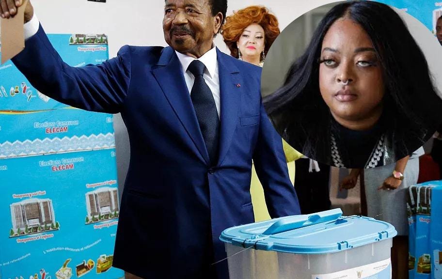 Cameroon President Paul Biya and daughter Brenda Biya