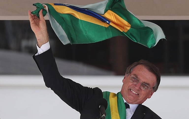 Jair Bolsonaro at a rally