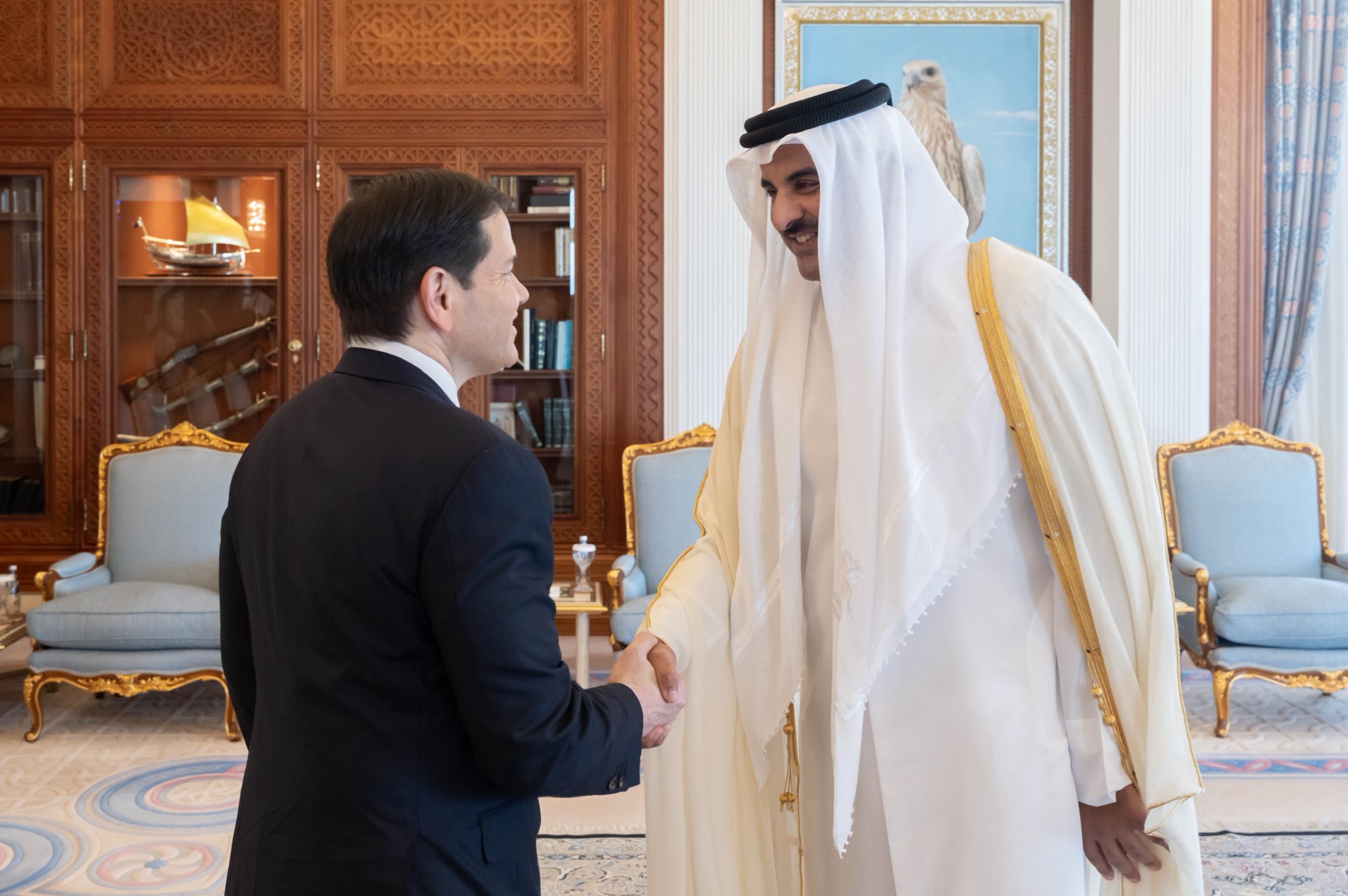 U.S. Secretary of State Marco Rubio meets Qatar Emir Sheikh Tamim bin Hamad Al Thani