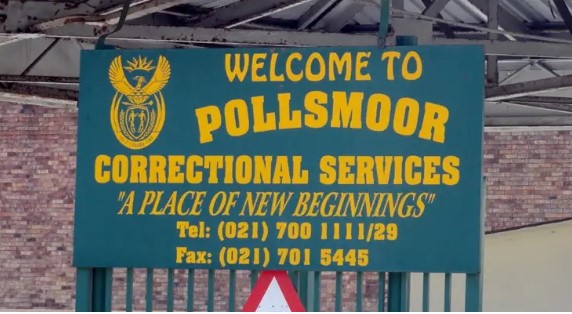 Sign at the entrance of Pollsmoor Correctional Services, one of the prisons selected for the Pollsmoor Prison cellphone blocking initiative aimed at stopping illegal inmate communication.