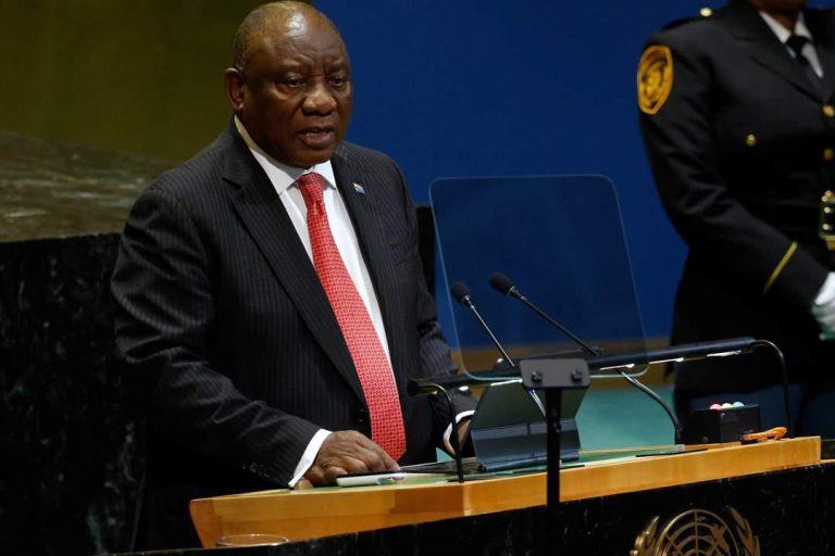 President Cyril Ramaphosa addressing the 80th United Nations General Assembly in New York