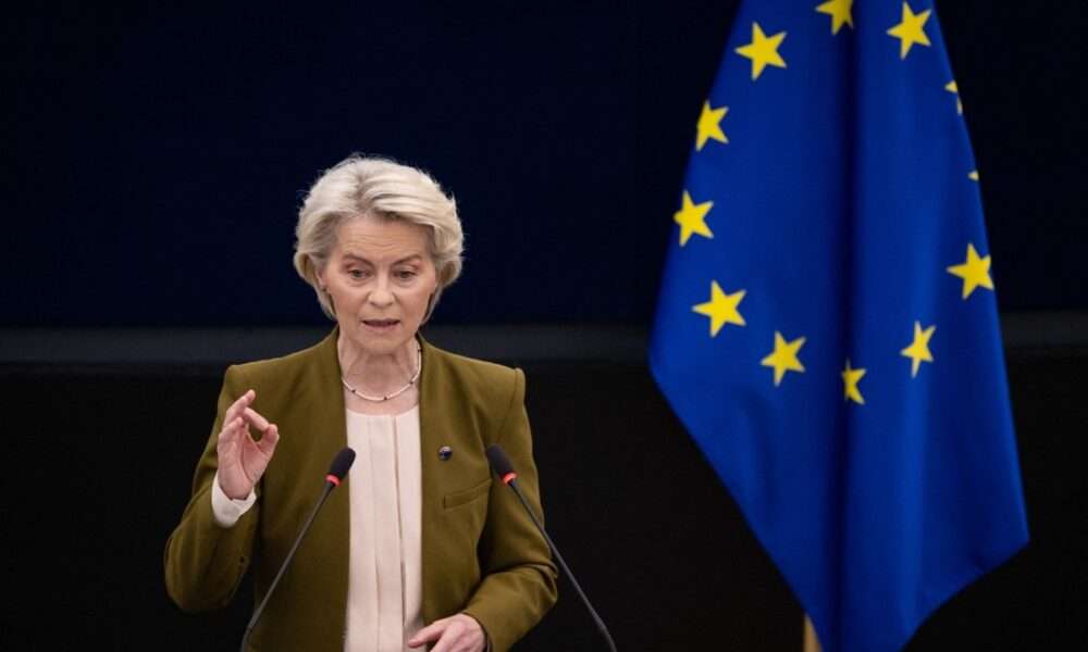 EU Ursula von der Leyen announces EU proposals to suspend trade with Israel and sanction far-right ministers over Gaza war