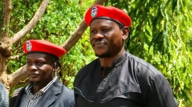Bob Njagi and Nicholas Oyoo, two Kenyan human rights defenders, seen wearing red berets before their disappearance in Uganda.
