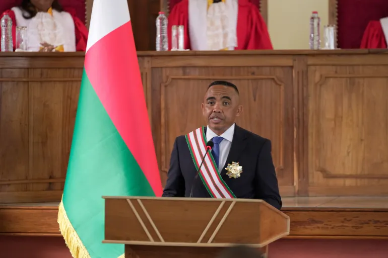 Colonel Michael Randrianirina sworn in as new president of Madagascar.