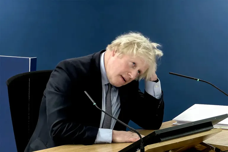 Boris Johnson appears in the Covid Inquiry