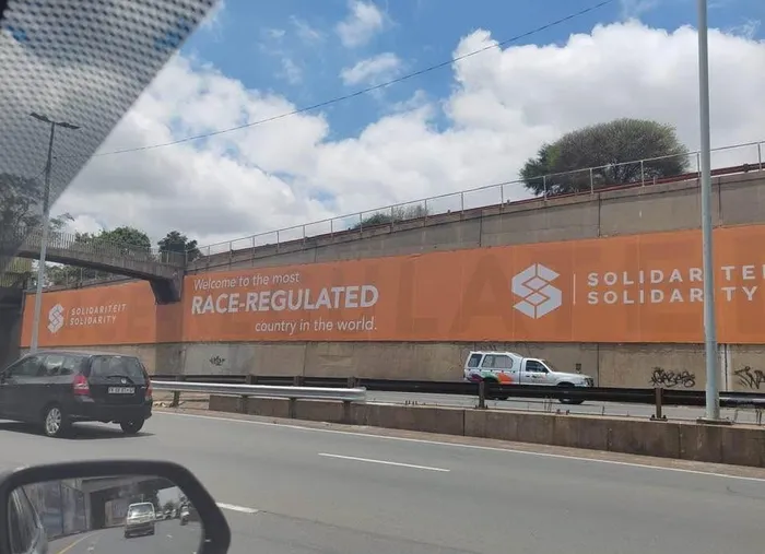 Solidarity is preparing for potential legal action against the City of Johannesburg after its eye-catching campaign banners were unceremoniously removed by municipal authorities.
