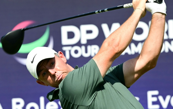 Rory Mcllroy Doing His Master Swing. Image-Barron's/ Giuseppe CACACE.
