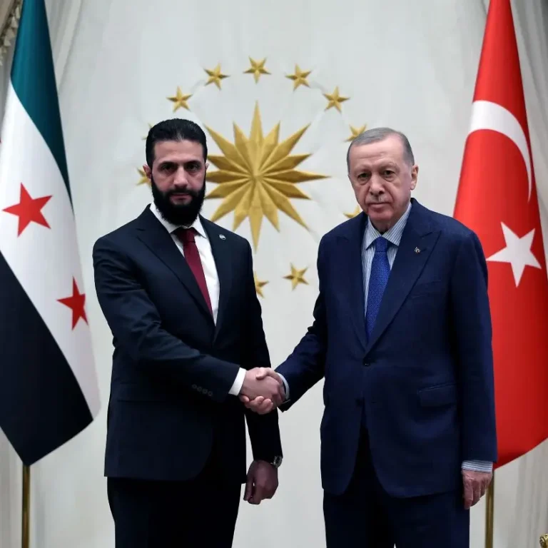 President Recep Tayyip Erdoğan with Syria's President Ahmed al-Sharaa