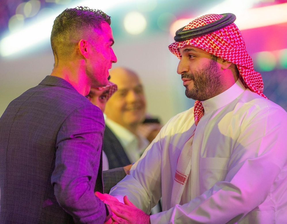 Ronaldo with Mohammed Bin Salman
