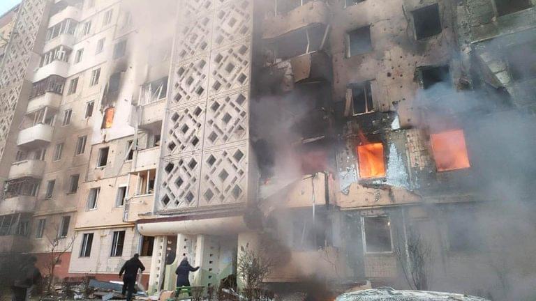 Ukrainian flag with a dove of peace flying above, symbolizing hope for a peaceful resolution